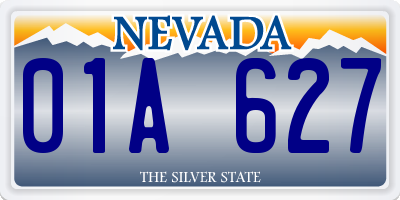 NV license plate 01A627