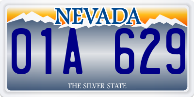 NV license plate 01A629