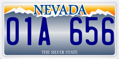 NV license plate 01A656