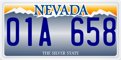 NV license plate 01A658