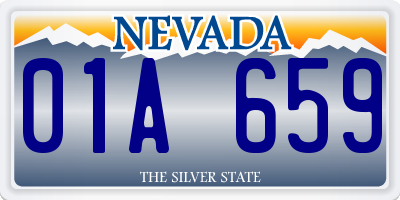 NV license plate 01A659