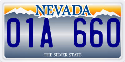 NV license plate 01A660