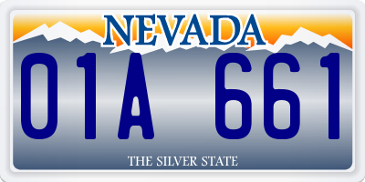 NV license plate 01A661