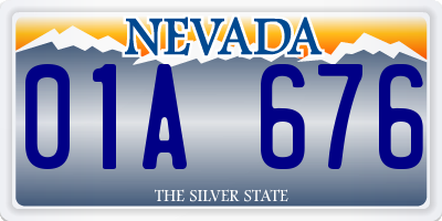 NV license plate 01A676