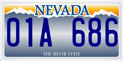 NV license plate 01A686