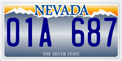 NV license plate 01A687