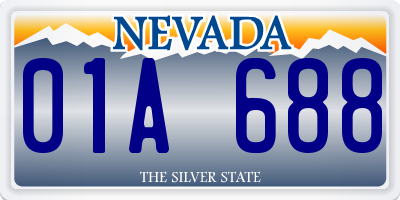 NV license plate 01A688