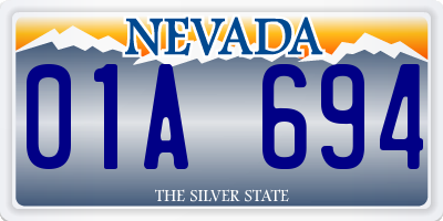 NV license plate 01A694