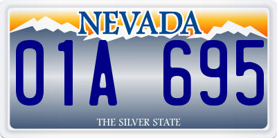 NV license plate 01A695