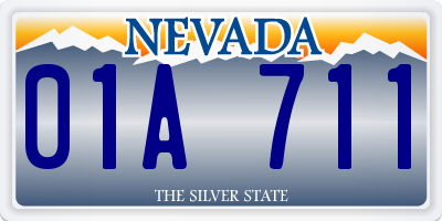 NV license plate 01A711