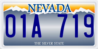 NV license plate 01A719