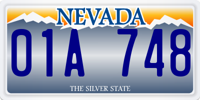 NV license plate 01A748