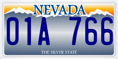 NV license plate 01A766