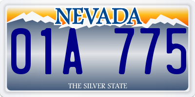 NV license plate 01A775