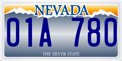 NV license plate 01A780