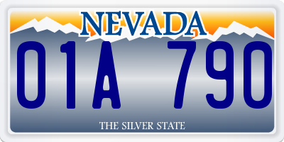NV license plate 01A790