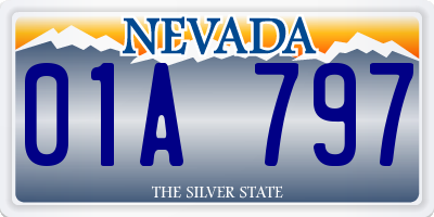 NV license plate 01A797