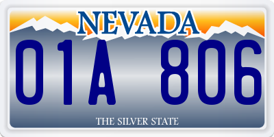 NV license plate 01A806