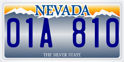 NV license plate 01A810