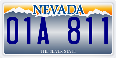 NV license plate 01A811