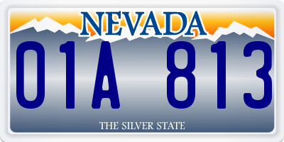 NV license plate 01A813