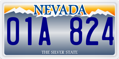 NV license plate 01A824