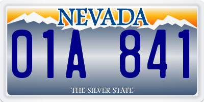 NV license plate 01A841