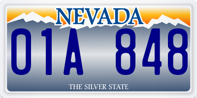 NV license plate 01A848