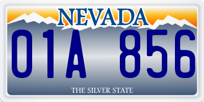 NV license plate 01A856