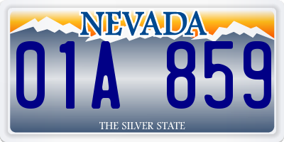 NV license plate 01A859