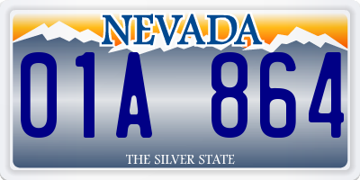 NV license plate 01A864