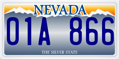 NV license plate 01A866