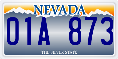 NV license plate 01A873