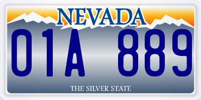 NV license plate 01A889