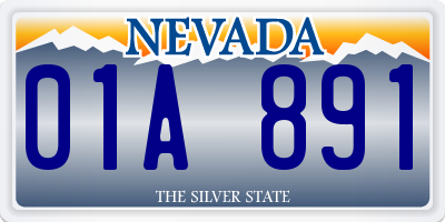 NV license plate 01A891