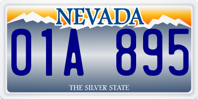 NV license plate 01A895