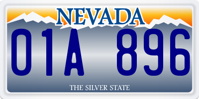 NV license plate 01A896