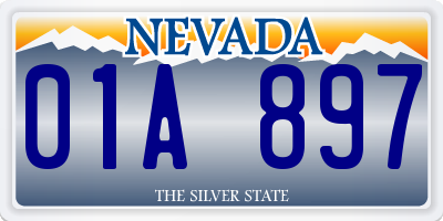 NV license plate 01A897