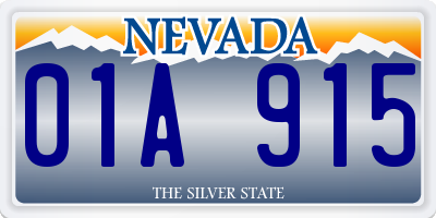 NV license plate 01A915