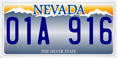 NV license plate 01A916