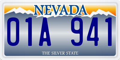 NV license plate 01A941