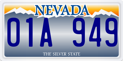 NV license plate 01A949