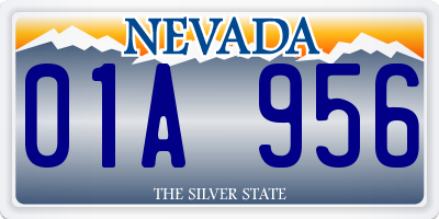 NV license plate 01A956