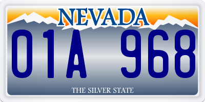 NV license plate 01A968