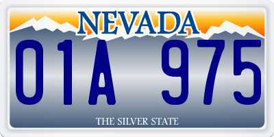 NV license plate 01A975