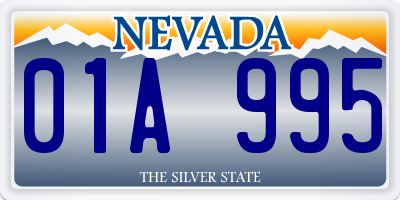 NV license plate 01A995