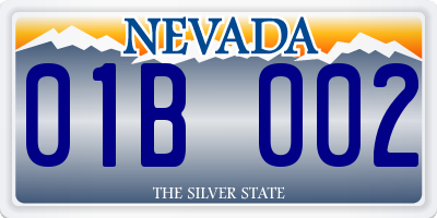 NV license plate 01B002