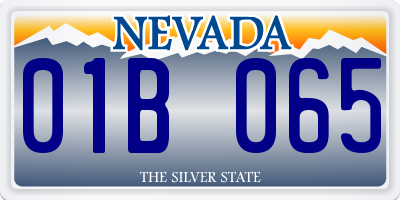 NV license plate 01B065