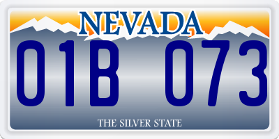 NV license plate 01B073