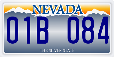NV license plate 01B084
